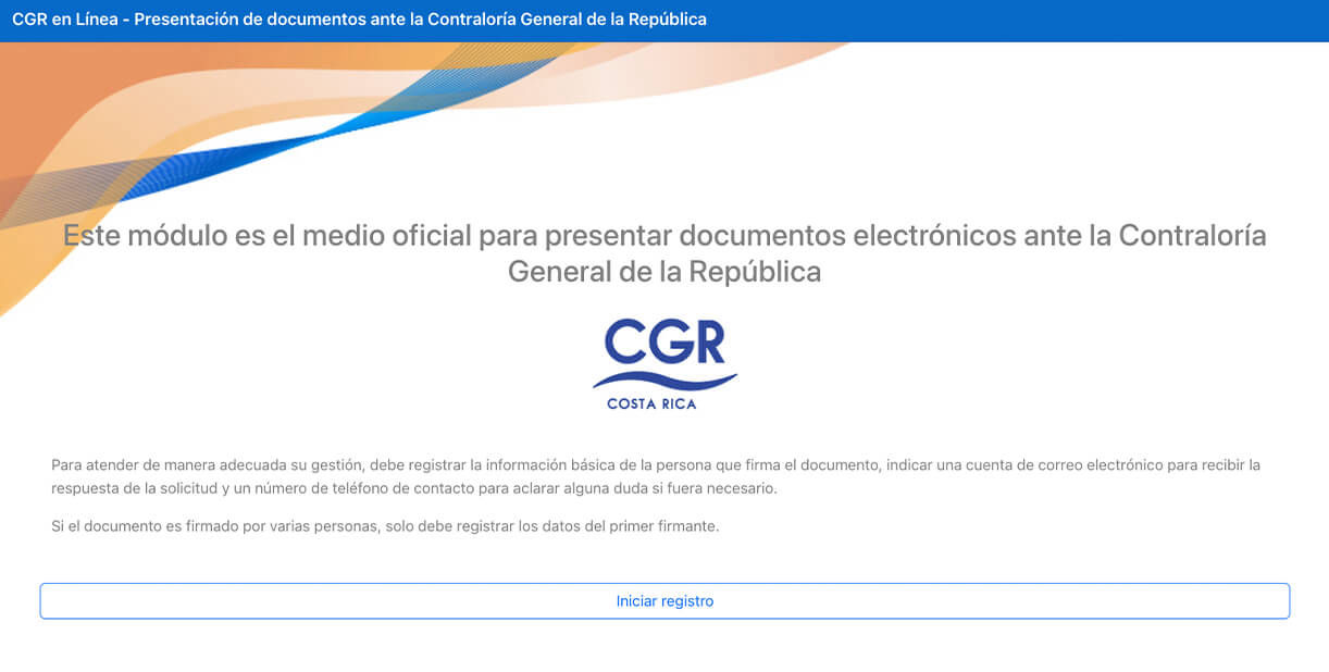 Ingresar al sistema denominado: Sistema para la presentación de documentos en línea